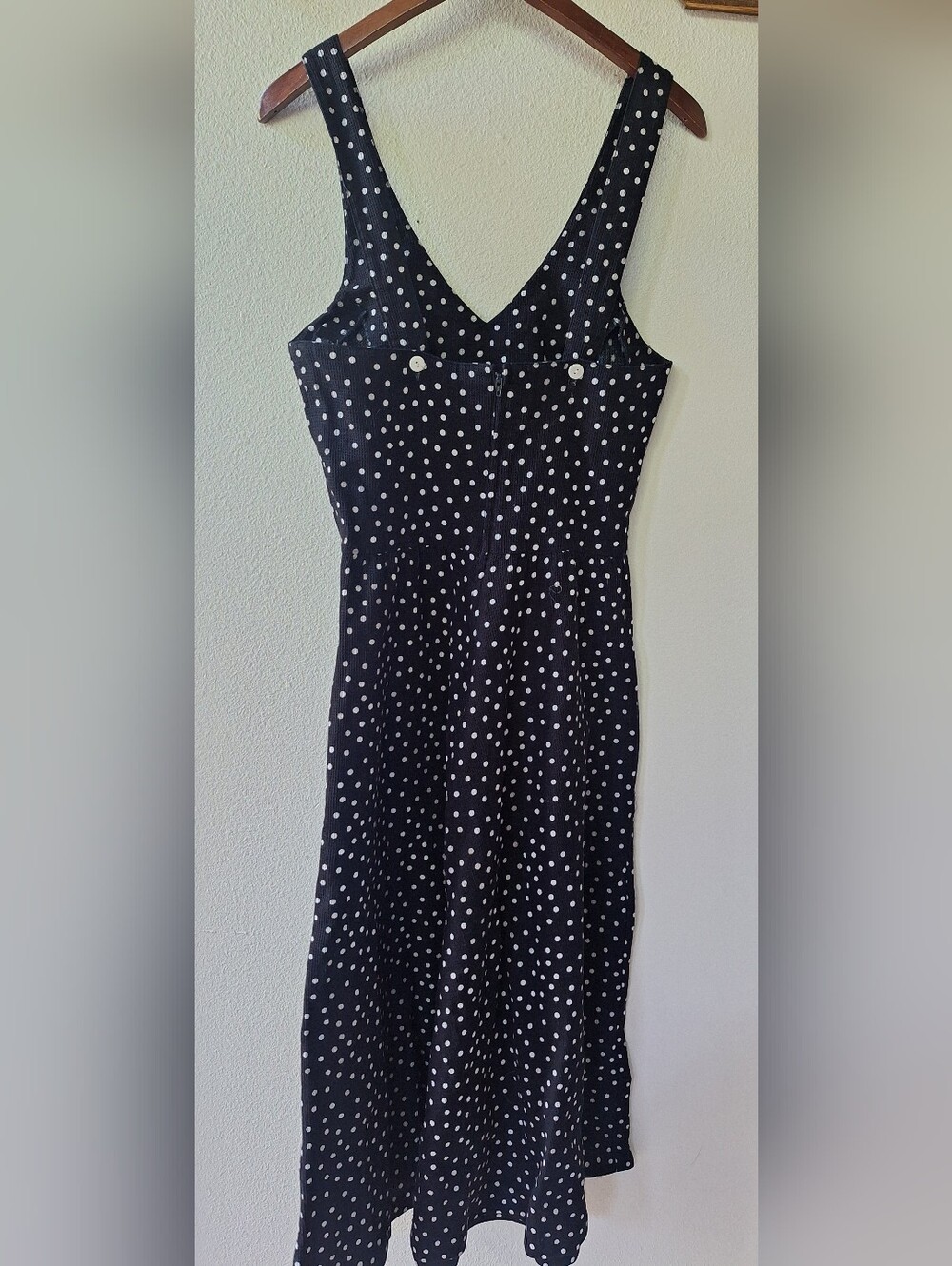 Vintage Lanz Original Sun Dress Fit Flare Polka-dot Zip Pin Up Girl Size 14 - Picture 7 of 7